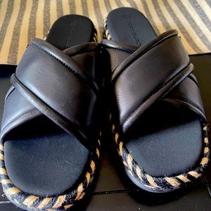 Tory Burch cross cross espadrille slide
